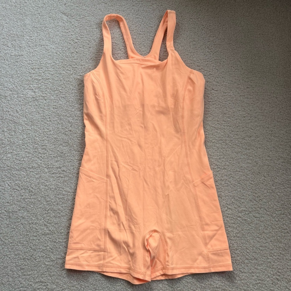 FP Movement by Free People Peach Short Romper Jumpsuit